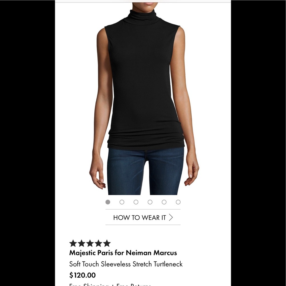 Majestic Filatures sleeveless turtleneck